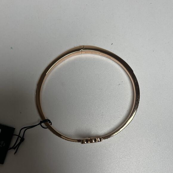 Kate Spade Yours Truly Heart Pave Open Hinge Cuff Bracelet Rose Gold Valentine - Picture 3 of 10